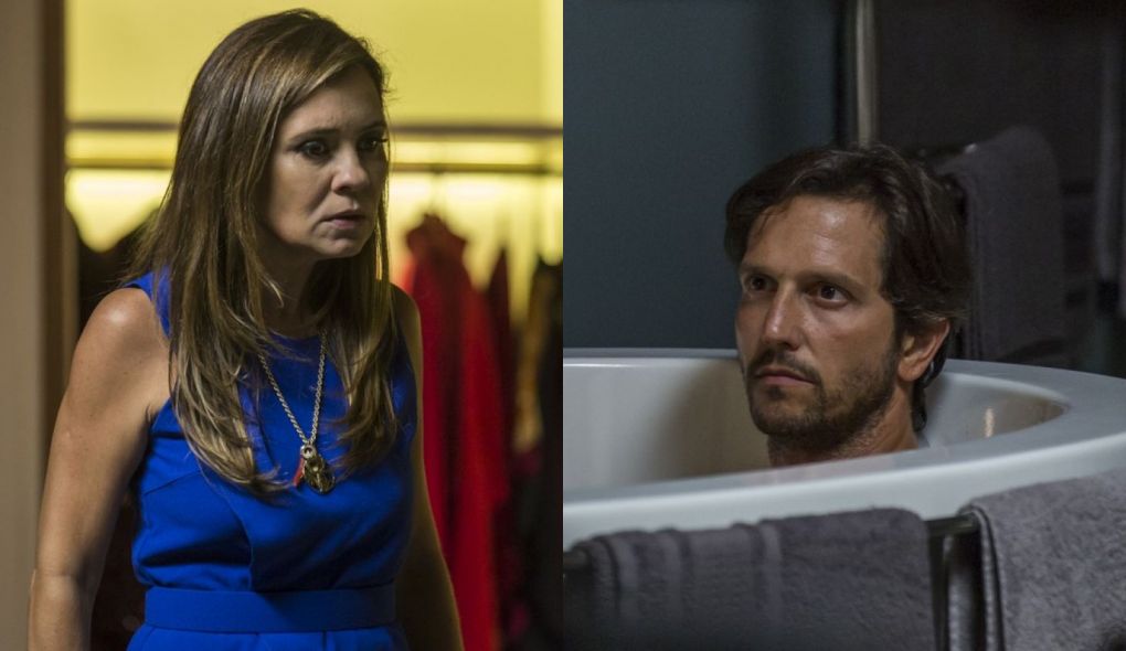Laureta (Adriana Esteves) e Remy (Vladimir Brichta) de Segundo Sol