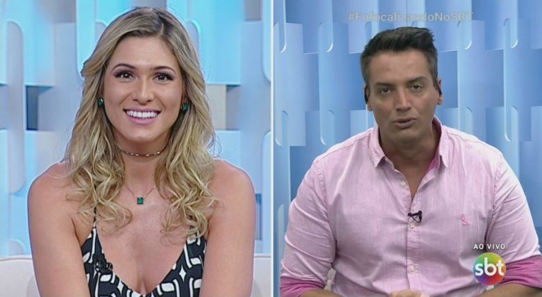 Livia Andrade e Leo Dias discutem no Fofocalizando (Fotos: Reprodução / SBT)