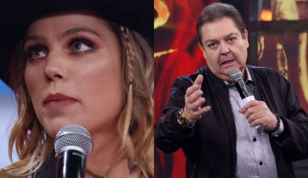 Pamela Tome e Faustao no Danca dos Famosos