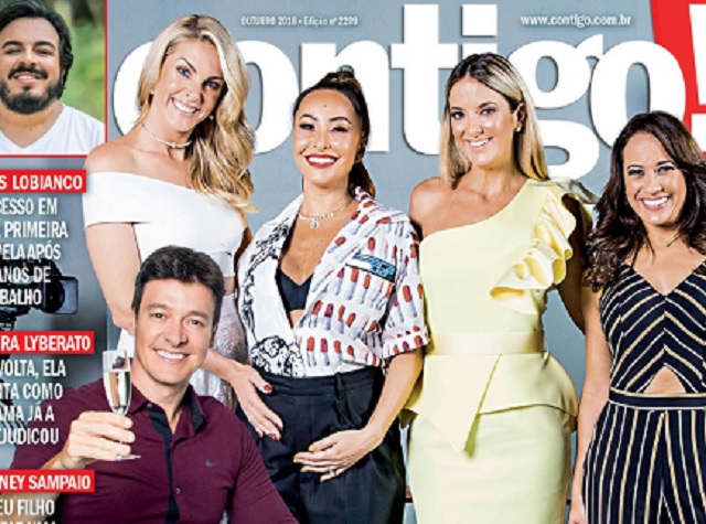 Apresentadores da Record na capa da revista Contigo!