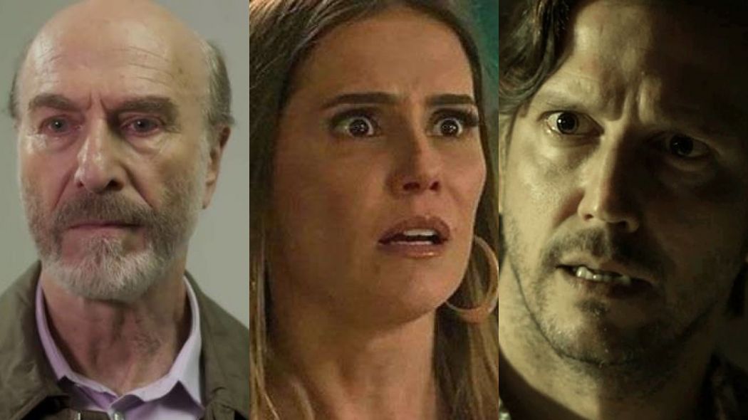 Severo (Odilon Wagner), Karola (Deborah Secco) e Remy (Vladimir Brichat) de Segundo Sol