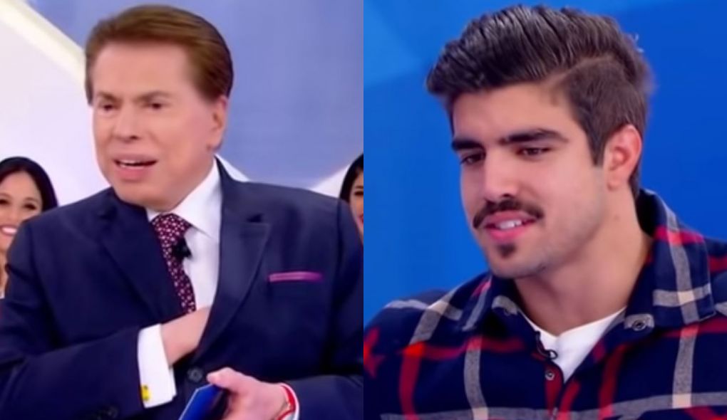Silvio Santos e Caio Castro