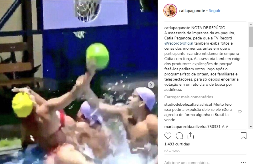 Nota de repúdio, Cátia Paganote
