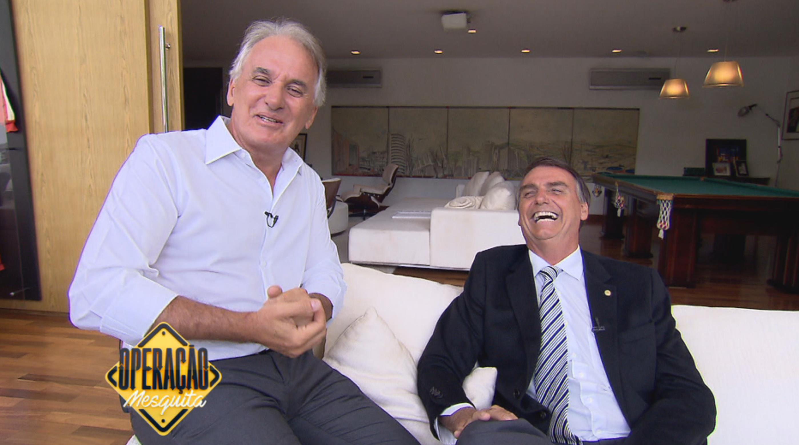 Otávio Mesquita e Jair Bolsonaro no Operação Mesquita
