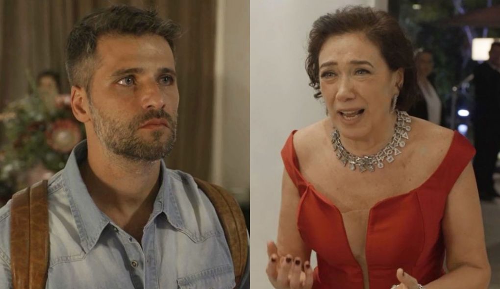 Gabriel (Bruno Gagliasso) e Valentina (Lilia Cabral) de O Setimo Guardiao