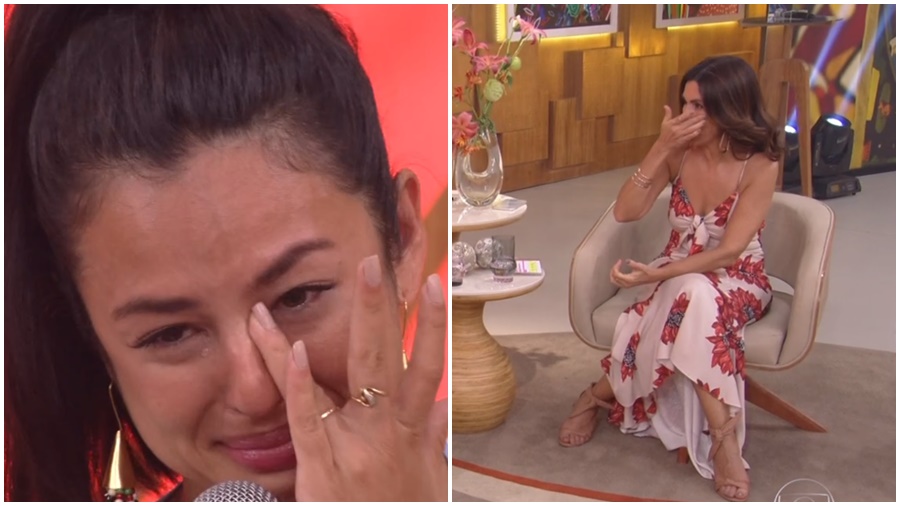 Yanna Lavigne emociona Fátima Bernardes (Reprodução: TV Globo)