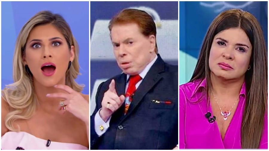 Lívia Andrade, Silvio Santos e Mara Maravilha (Divulgação)