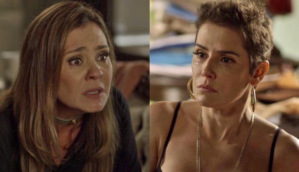 Laureta (Adriana Esteves) e Karola (Deborah Secco) em Segundo Sol