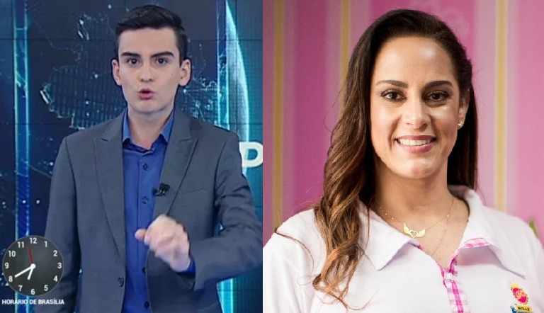 Dudu Camargo e Silvia Abravanel (Fotos: Reprodução / SBT)