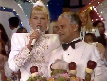 Xuxa com Samuel Acimo no Xou da Xuxa