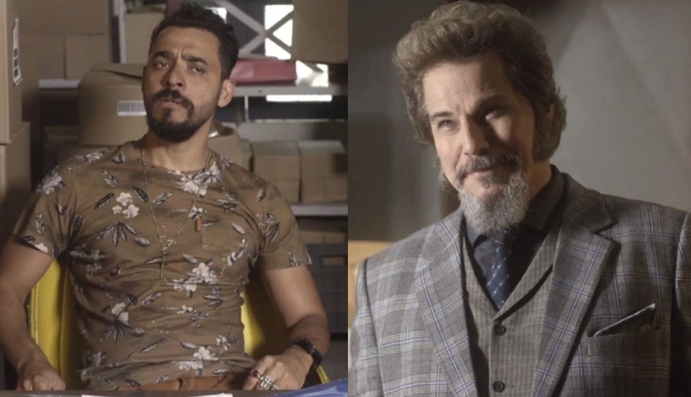 Barao (Rui Ricardo Diaz) e Dom Sabino (Edson Celulari) de O Tempo Nao Para