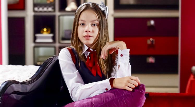 Filipa (Bela Fernandes) em As Aventuras de Poliana (Reprodução/SBT).