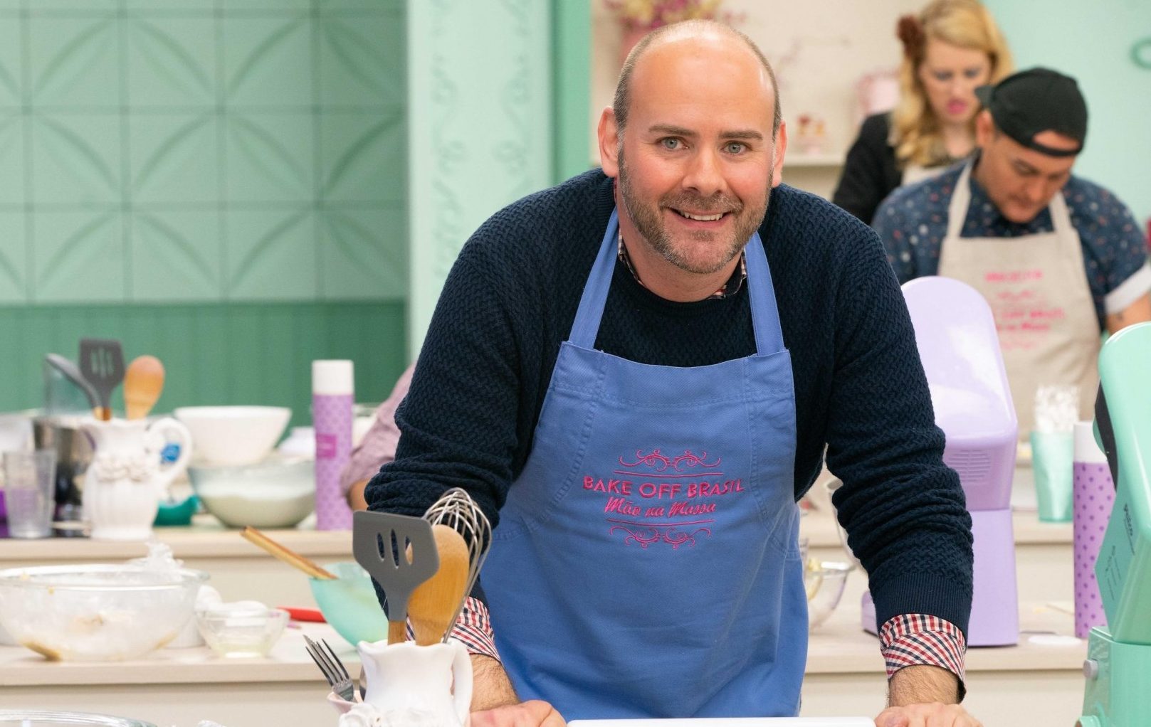 Ricardo no Bake Off Brasil (Reprodução/SBT).