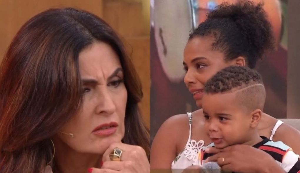 Fatima Bernardes e Renanzinho com a sua mae no Encontro