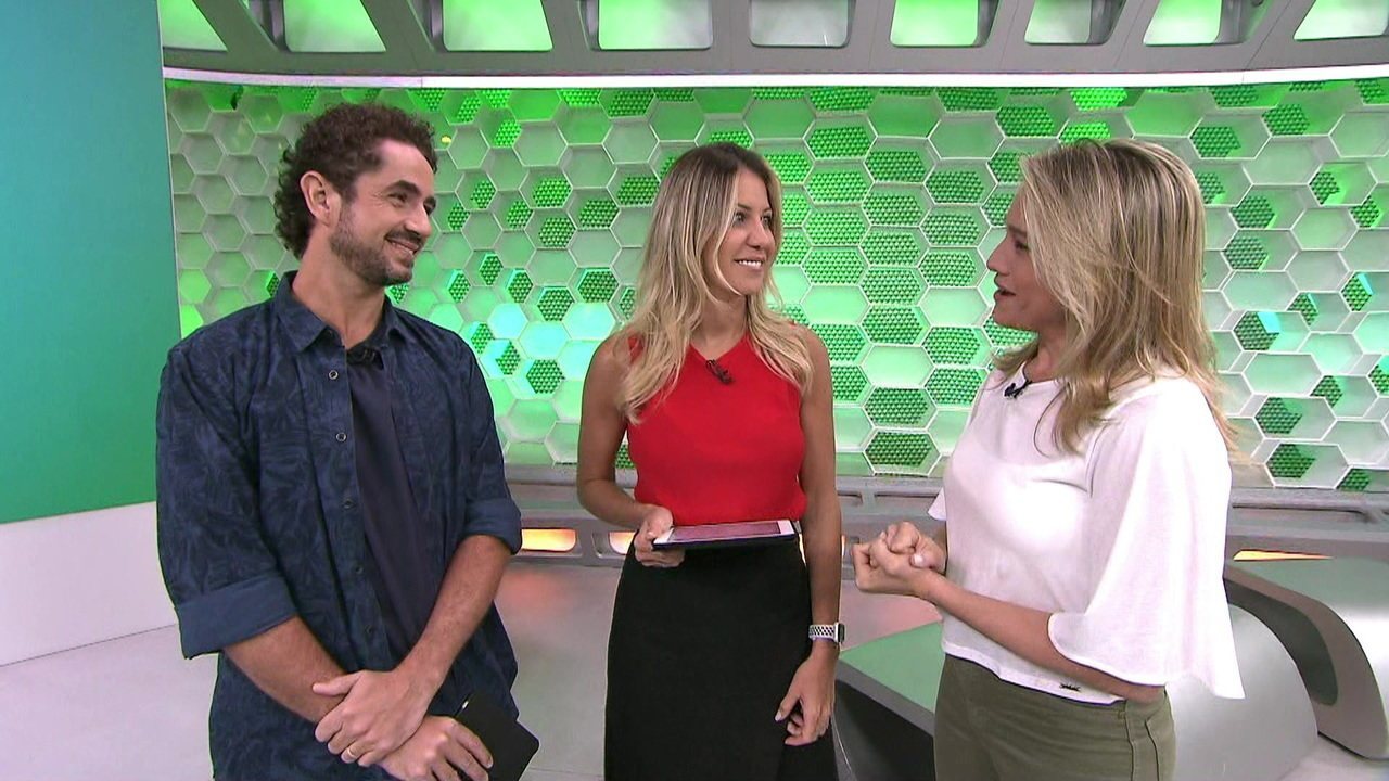 Felipe Andreoli, Barbara Coelho e Fernanda Gentil no Esporte Espetacular