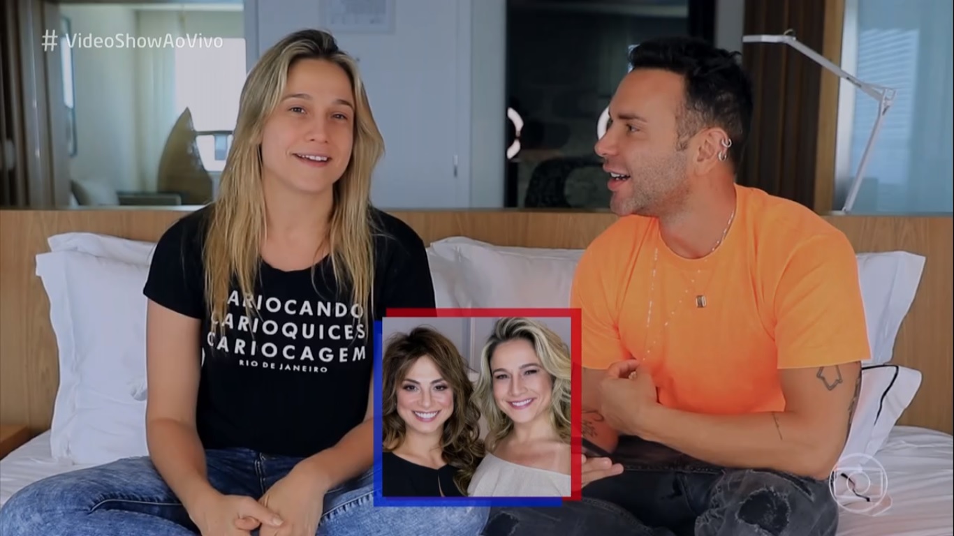 Fernanda Gentil e Matheus Mazzafera no Video Show