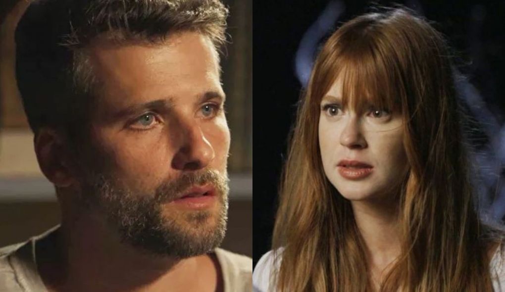 Gabriel (Bruno Gagliasso) e Luz (Marina Ruy Barbosa) de O Setimo Guardiao