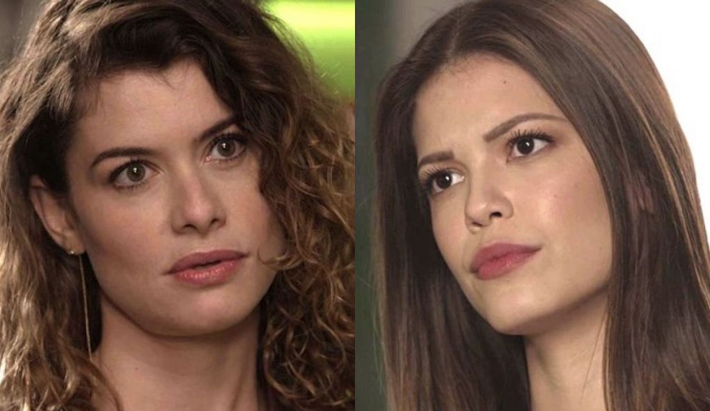 Isabel (Alinne Moraes) e Cris (Vitória Strada) de Espelho da Vida