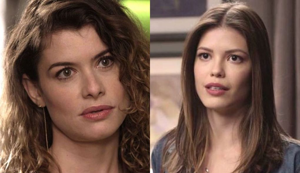 Isabel (Alinne Moraes) e Cris (Vitoria Strada) de Espelho da Vida