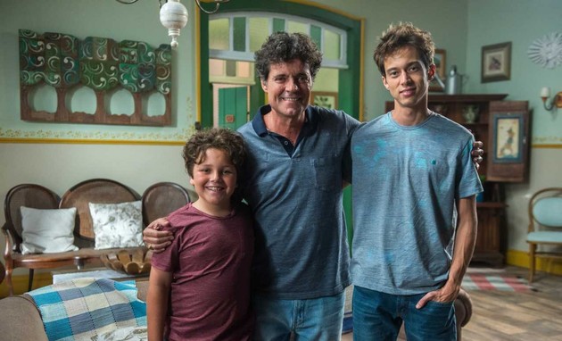 Jadson (Otavio Martins), Americo (Felipe Camargo) e Vitor (Guilherme Hamacek) de Espelho da Vida