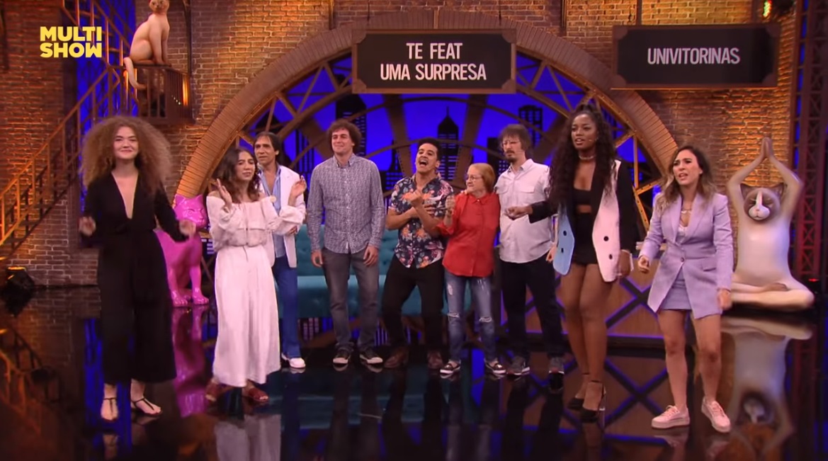 Tatá Werneck recebeu Iza, Felipe Dylon e Anavitoria no Lady Night (Foto: Reprodução / Multishow)