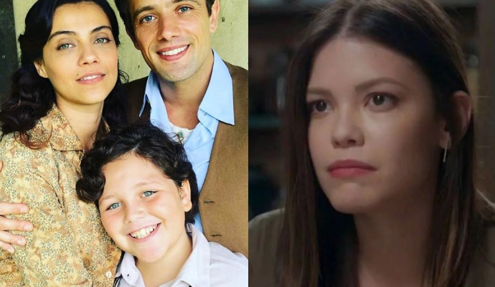 Maristela (Letícia Persiles), Henrique, Danilo (Rafael Cardoso) e Cris (Vitoria Strada) de Espelho da Vida