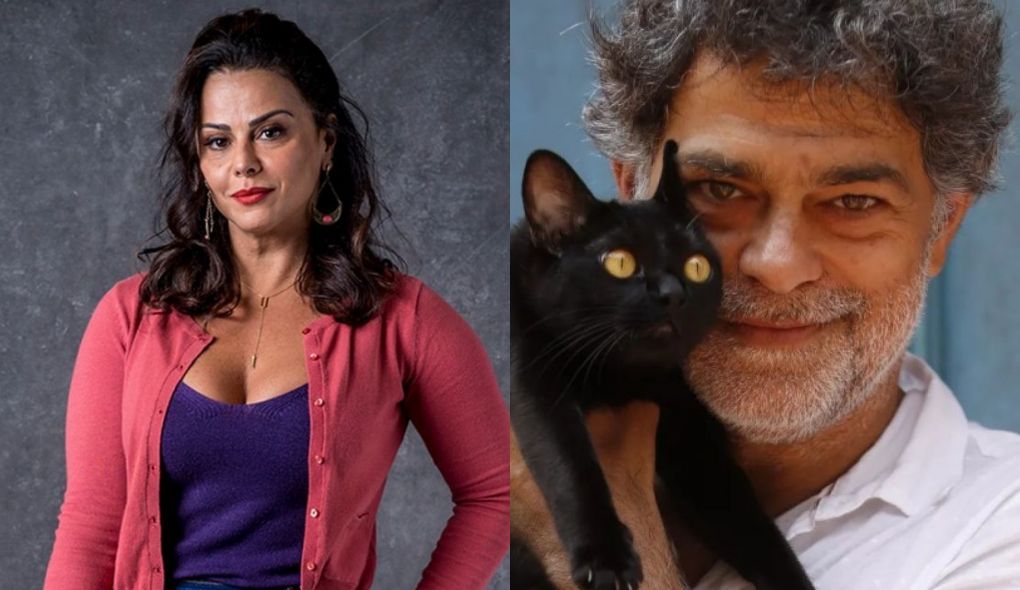 Neide (Viviane Araujo) e Leon (Eduardo Moscovis) de O Setimo Guardiao