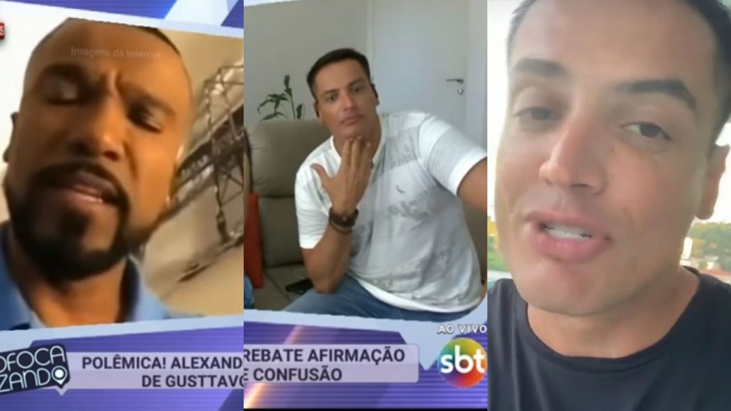 Alexandre Pires e Leo Dias viveram um climao no Fofocalizando