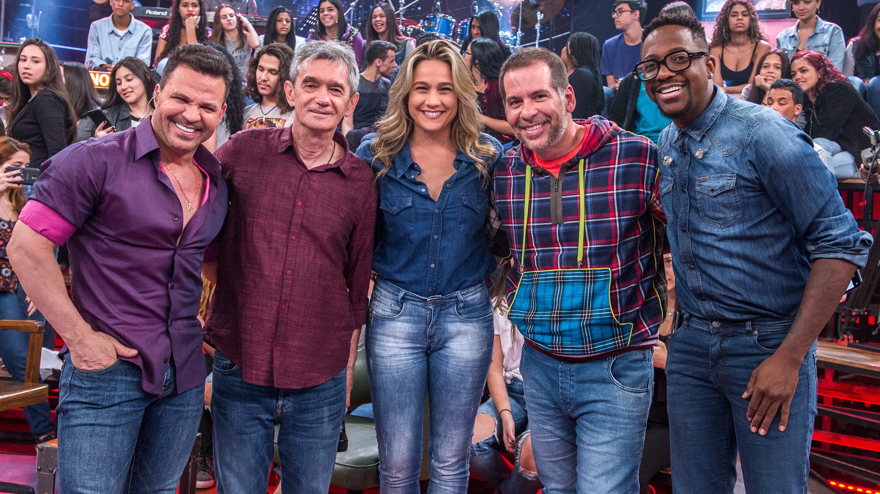 Eduardo Costa, Serginho Groisman, Fernanda Gentil, Leandro Hassum e Mumuzinho