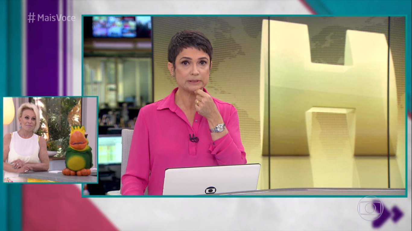 Ana Maria Braga, Louro Jose e Sandra Annenberg no Mais Voce