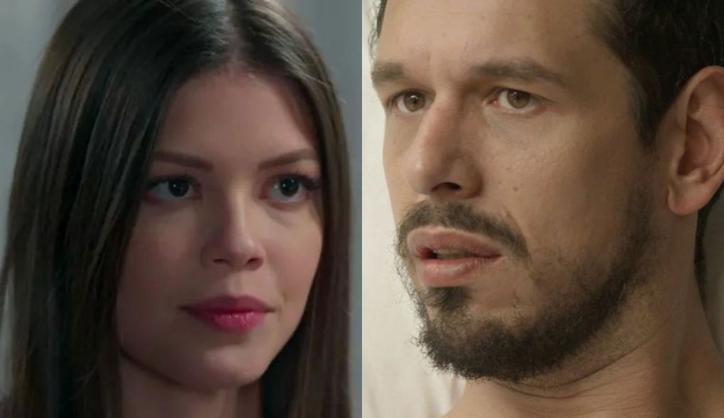 Cris (Vitoria Strada) e Alain (Joao Vicente de Castro) de Espelho da Vida