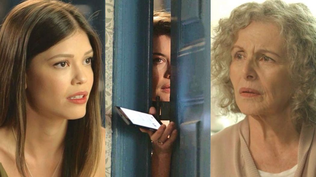Cris (Vitoria Strada), Isabel (Alinne Moraes) e Margot (Irene Ravache) de Espelho da Vida