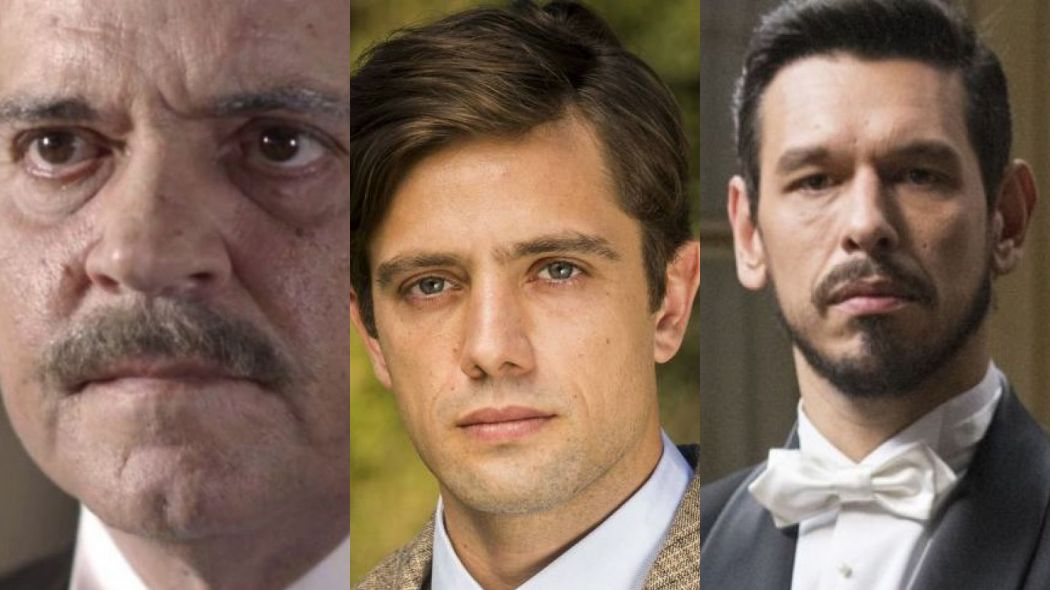 Eugenio (Felipe Camargo), Danilo (Rafael Cardoso) e Gustavo Bruno (Joao Vicente de Castro) de Espelho da Vida