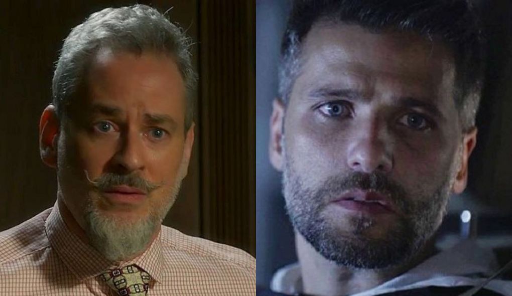 Eurico (Dan Stulbach) e Gabriel (Bruno Gagliasso) de O Setimo Guardião