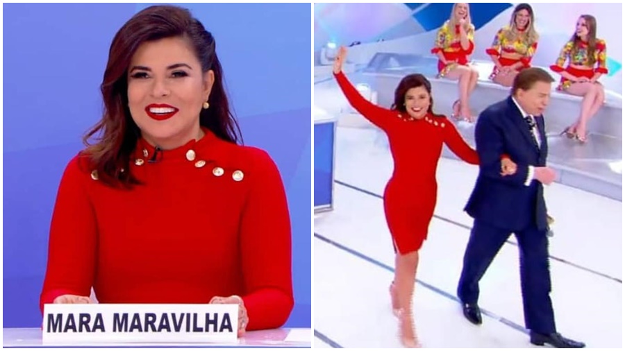 Mara Maravilha participa do Jogo dos Pontinhos (Reprodução: SBT)
