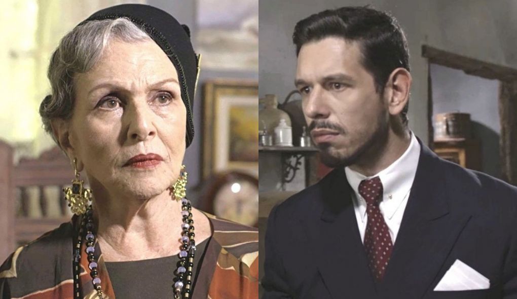 Hildegard (Irene Ravache) e Gustavo Bruno (Joao Vicente de Castro) de Espelho da Vida