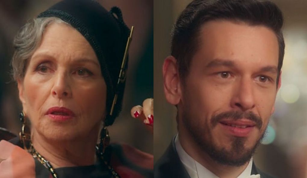 Hildegard (Irene Ravache) e Gustavo Bruno (Joao Vicente de Castro) de Espelho da Vida