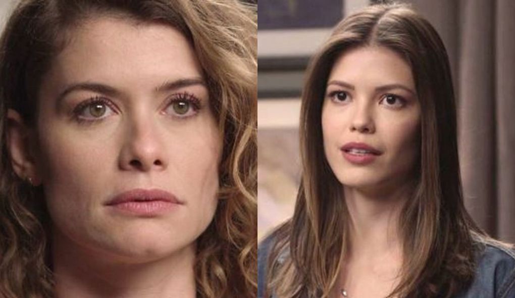 Isabel (Alinne Moraes) e Cris (Vitoria Strada) de Espelho da Vida