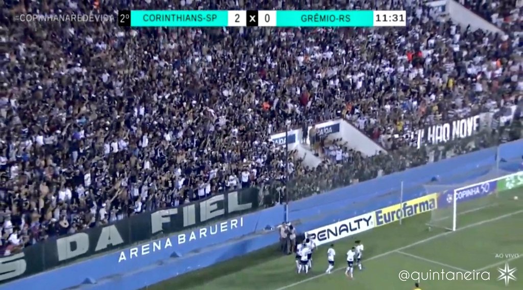 Jogo entre Corinthians e Grêmio na Copinha foi transmitido pela Rede Vida