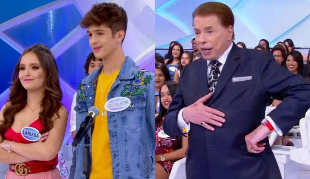 Larissa Manoela e Joao Guilherme no Programa Silvio Santos