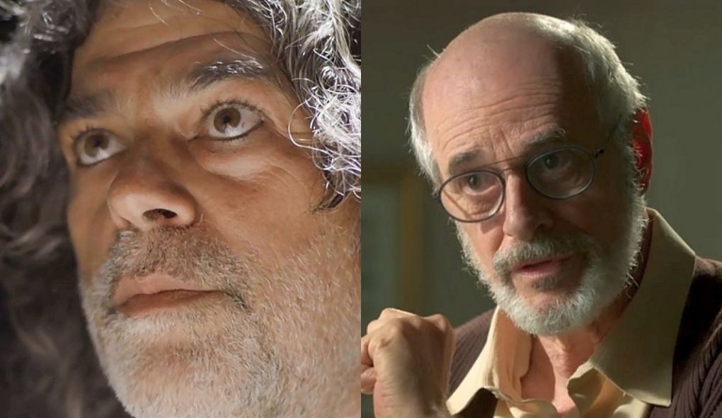 Leon (Eduardo Moscovis) e Sostenes (Marcos Caruso) de O Setimo Guardiao