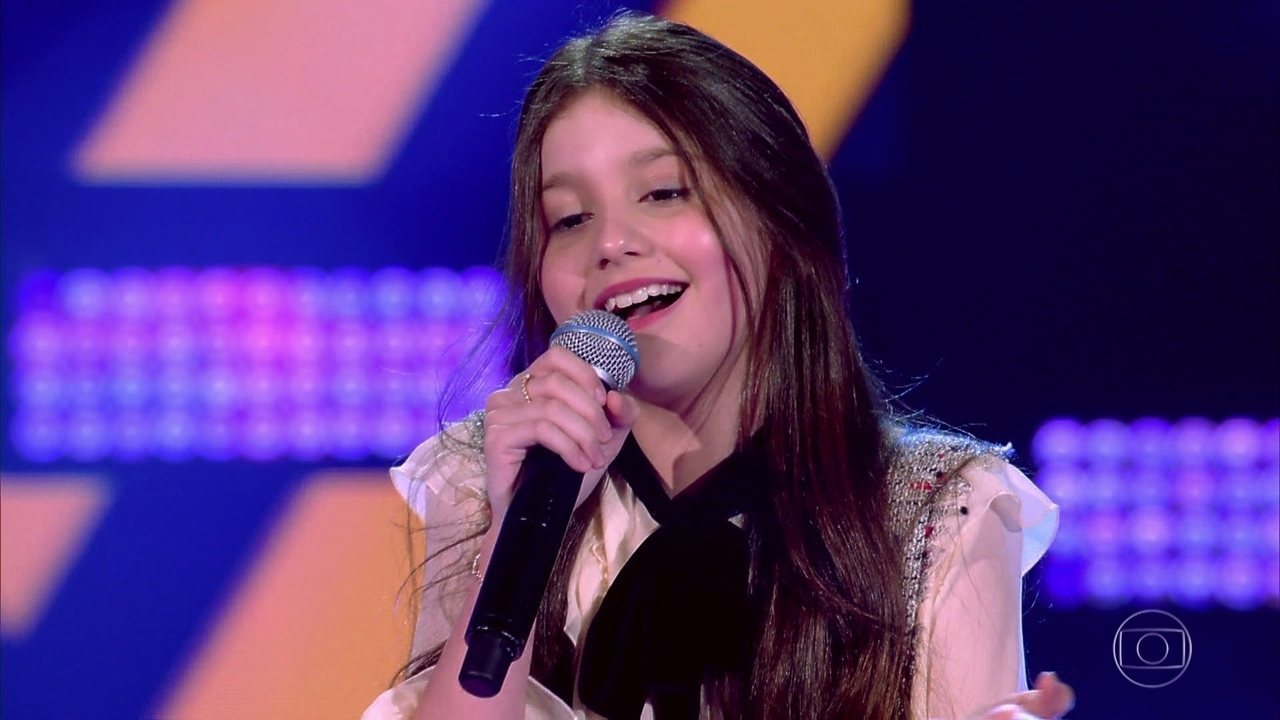 Luisa Ferrari no The Voice Kids (Foto: Divulgação / Globo)