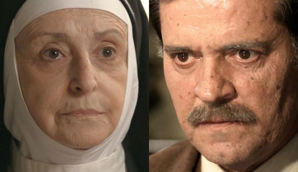 Madre Joana (Ana Lucia Torre) e Eugenio (Felipe Camargo) de Espelho da Vida