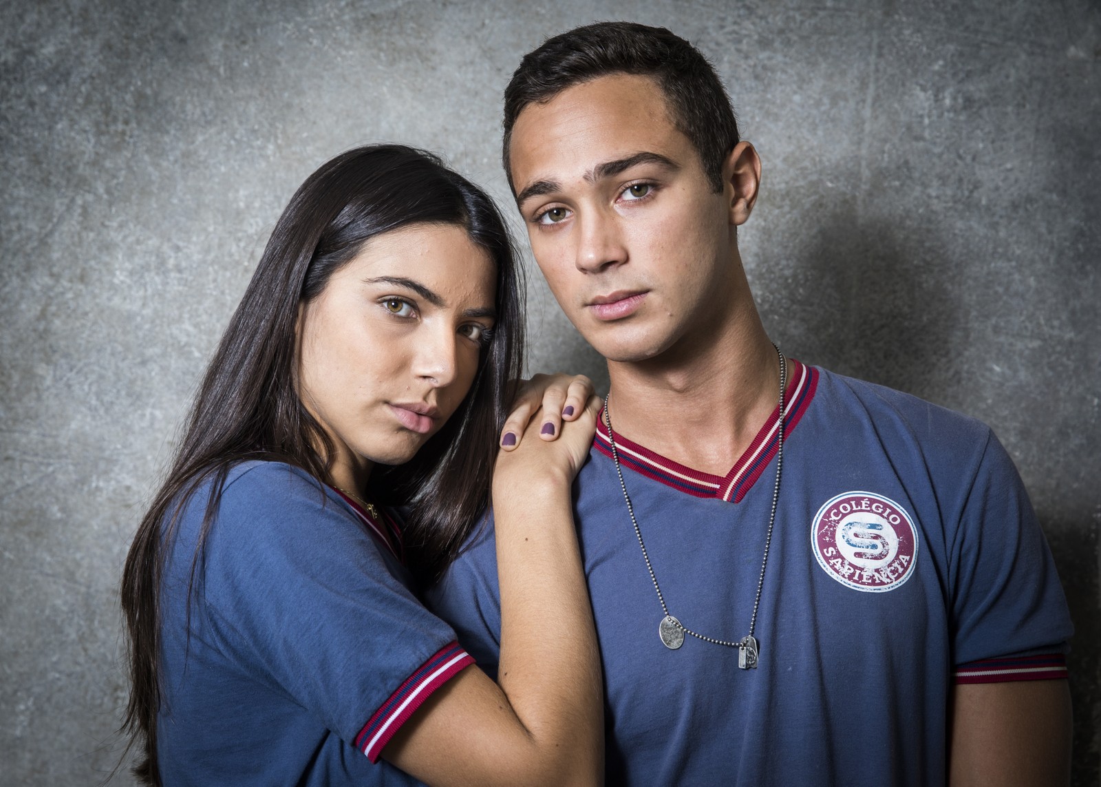 Pérola (Rayssa Bratillieri) e Márcio (André Luiz Frambach)