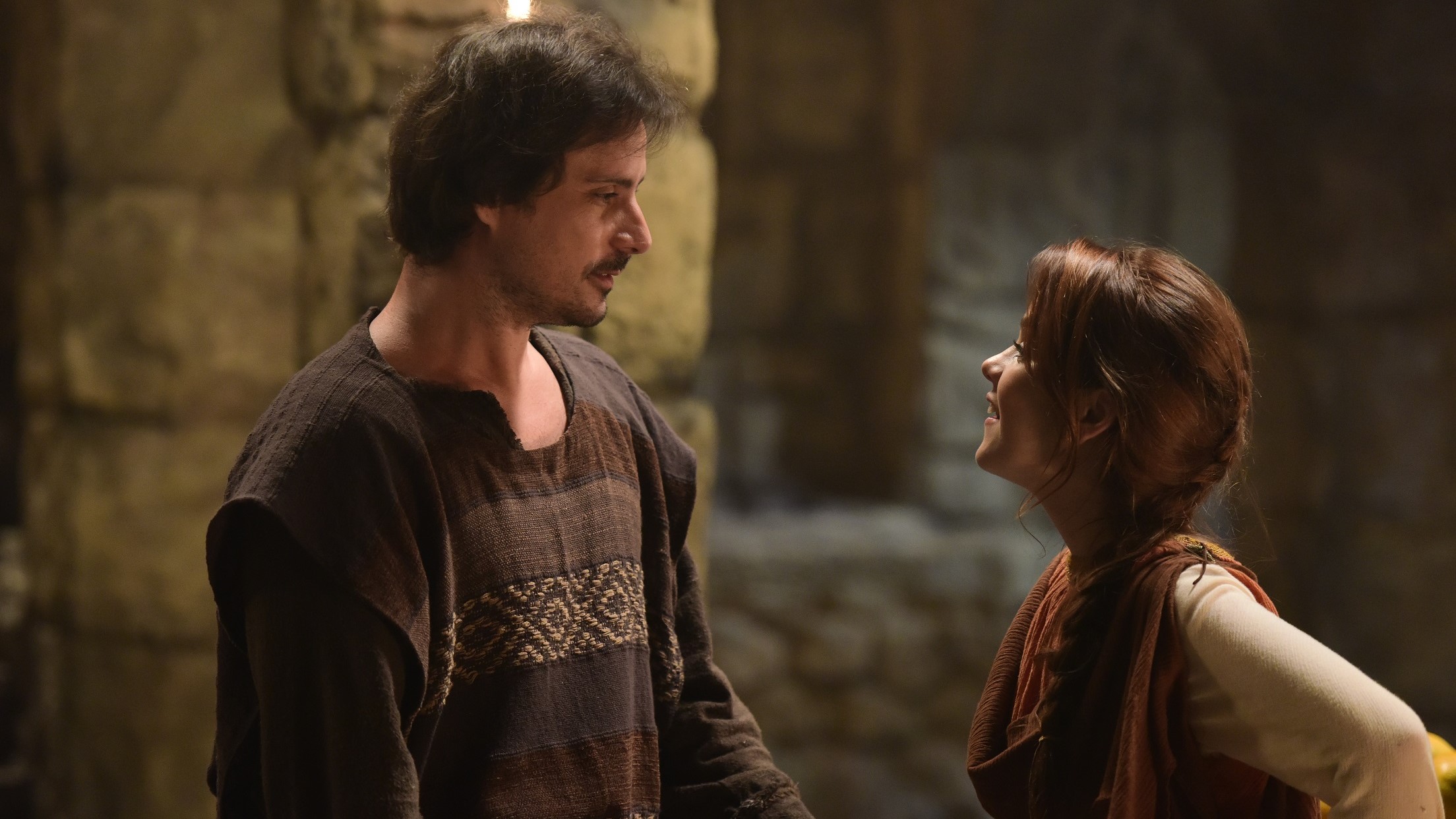 O Home Hidrópico e amada Diana na novela Jesus