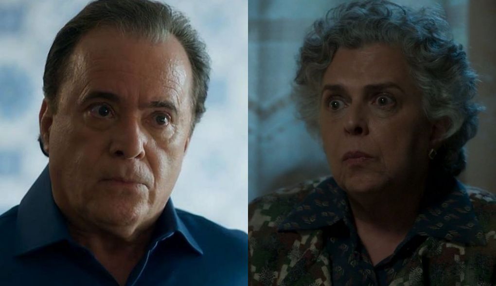 Olavo (Tony Ramos) e Firmina (Guida Vianna) de O Setimo Guardiao