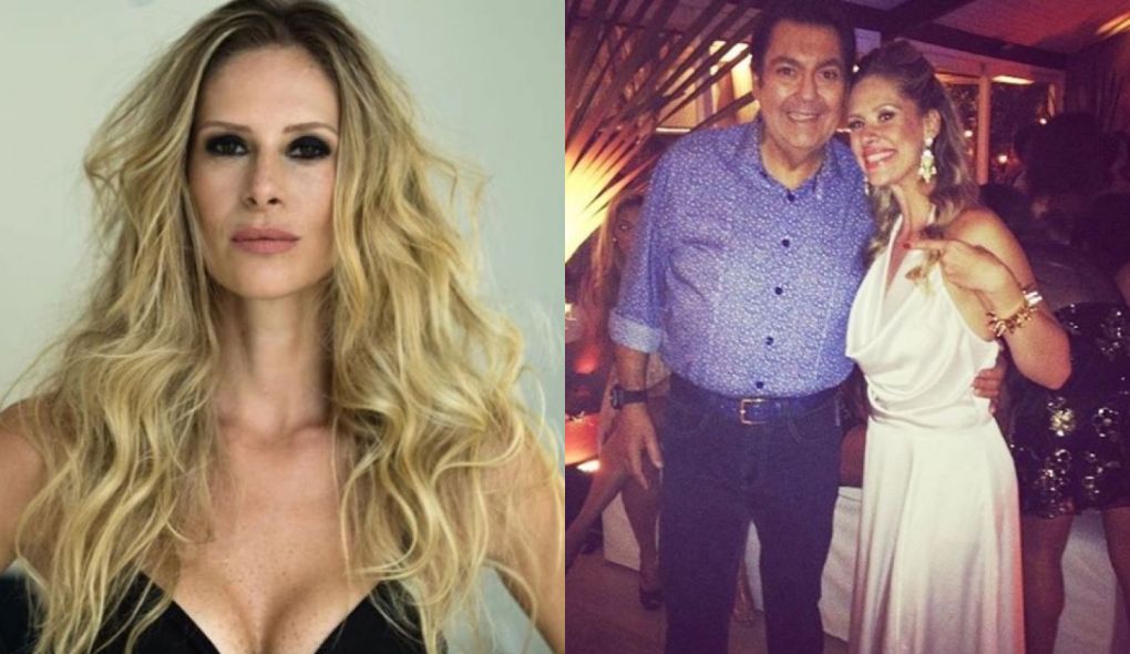 Rachel Gutvilen, ex-bailarina do Domingao, e Fausto Silva