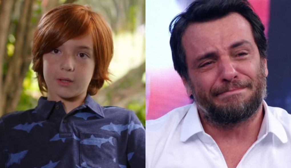 Rafael, filho de Rodrigo Lombardi, mandou depoimento para o pai no Domingao
