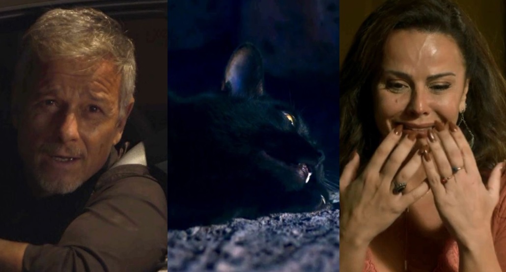 Sampaio (Marcello Novaes), Leon e Neide (Viviane Araujo) de O Setimo Guardiao