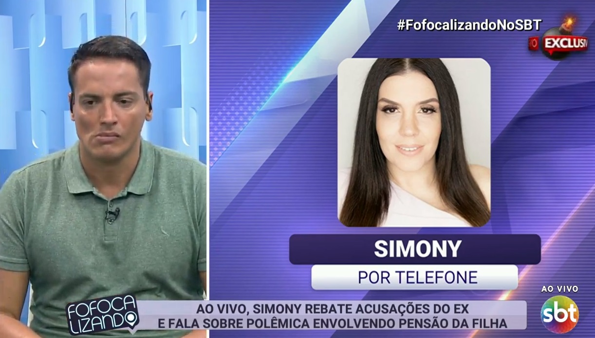 Simony por telefone no Fofocalizando